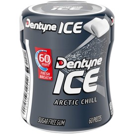 Dentyne Ice Arctic Chill Sugar Free Gum, 1 Bottle of 60 Pieces