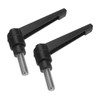 sourcing map 2pcs Clamping Lever Handles, M8 x 20mm 304