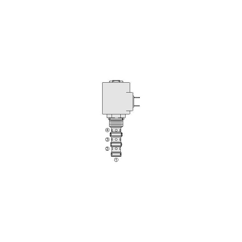 HydraForce SV10-41M-0-N-00 Spool Valve, 4-Way, 2-Position, Normally Closed, Manual Override