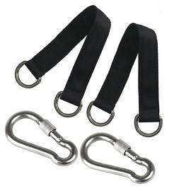 AIVOOF Tree Swing Straps,9.8inches Tree Swing Hanging Kit Short Hanging Straps Holds 440 lbs with Heavy Duty Safety Lock Carabiner Hooks for Hammock, Plank