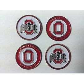 Team Golf Ohio State Buckeyes Ball Marker Set of 4- markers fits hat clip or divot tool