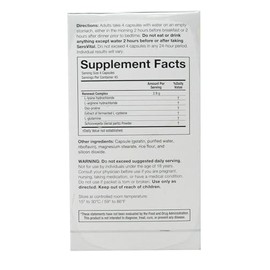 Serovital Renewal Complex - Reverse The Signs of Aging - Clinically Tested to Increase Human Growth Hormone (HGH) - 180 Capsules