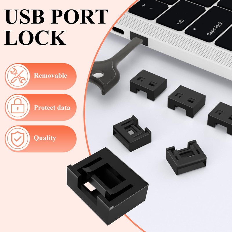 24PCS USB Port Lock with 2 Key Laptop Security Locks