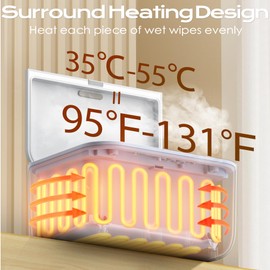 jjojcll Baby Wipe Warmer Dispenser,Large Capacity Wipe Holder Box Container with Night Light