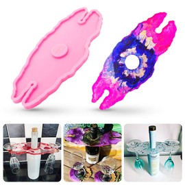 Wine Rack Resin Mold Wine Butler Silicone Molds Wine Glass Holder Mold Thick Epoxy Resin Casting Molds for Wine Bottle Holder, Wine Glass Holder, Wine Butler, Wine Caddy Shiny Wine Holder Mould
