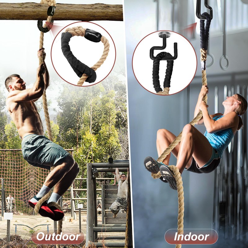 Climbing Rope, 1.5 Inch in Diameter Gym Climbing Rope, No