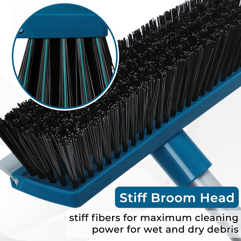 Stiff Bristle Deck Brushes for Scrubbing Heavy Duty with Rubber