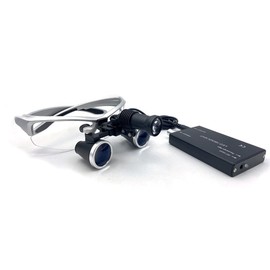 2.5X/3.5X Magnifier Glasses with LED Headlight and Long-Lasting Batteries for Crystal-Clear Detailed Observations (Silver, 3.5X)