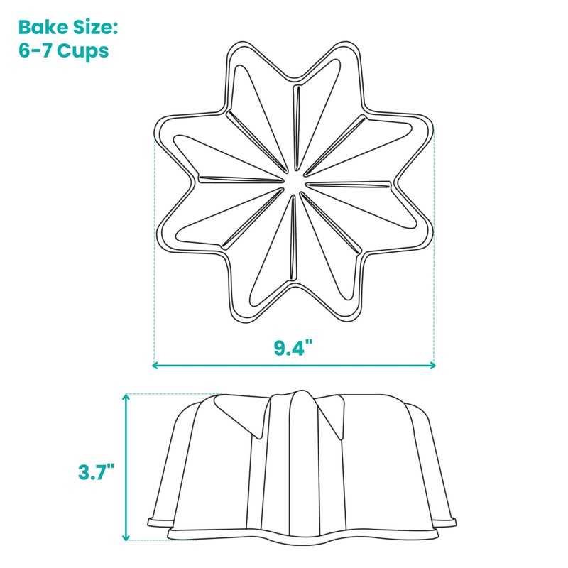 Baker's Secret Nonstick for Fluted Cake Pan, Heavy Duty Die