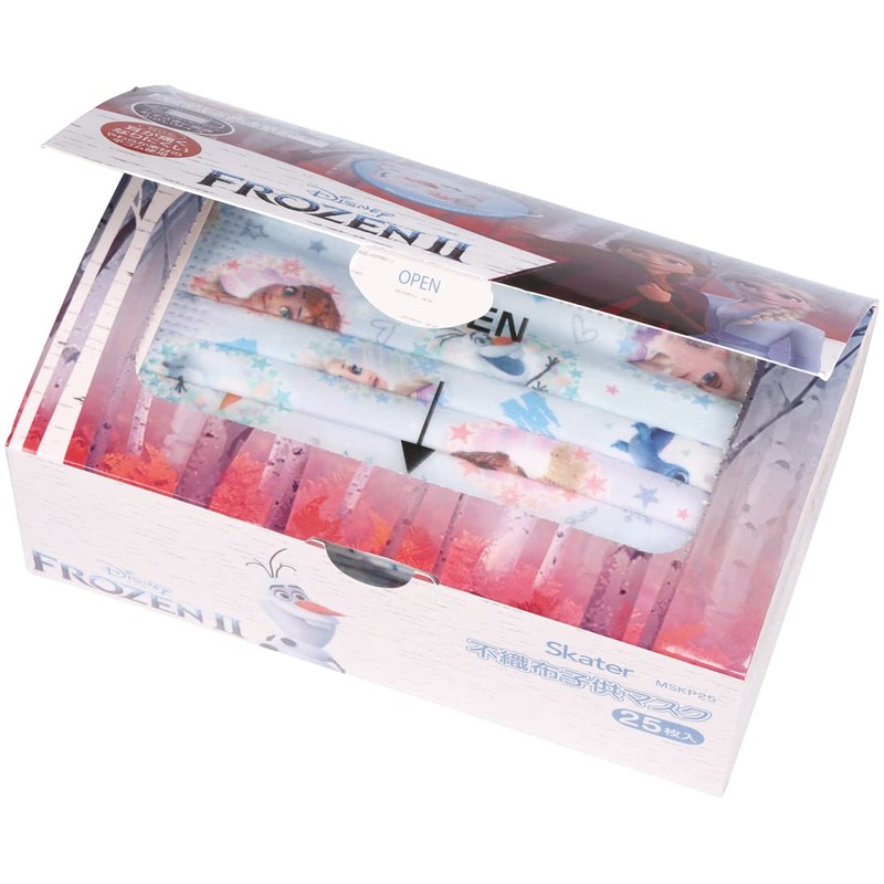 スケーター(Skater) 不織布 マスク 子供用 25枚 三層構造 箱入り ディズニー アナと雪の女王 2