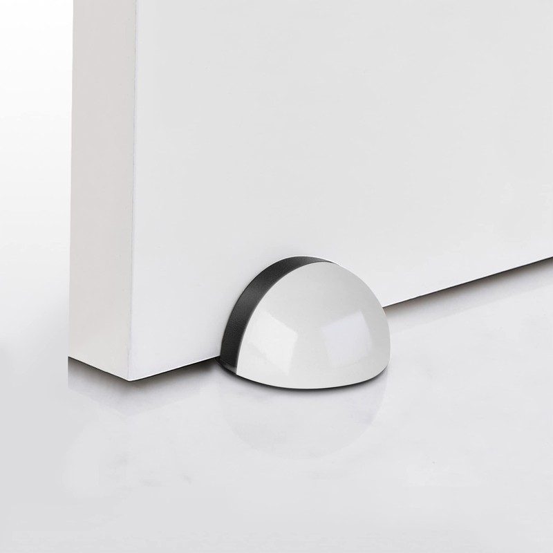 6 Pack Adhesive Door Stop White Floor Door Stoppers No