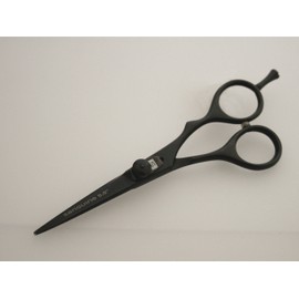 Professional Offset Hair Cutting Scissors, 14 cm, Black, with Case
