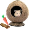 Coconut Hamster Hideout Hamster House Gerbil Cage for Small Animals