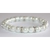 White pearls Stretchabl Bracelet with Rhinestones
