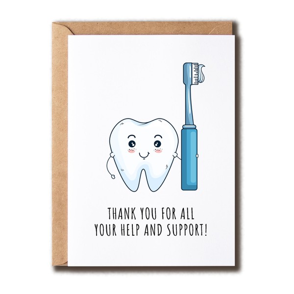 SNMDesigns Humor Teeth Card - Thanks For All Your Help