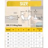 M5 Wing Nuts, Pack of 10, Caianwin DIN 315 Wing