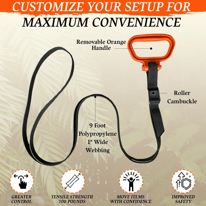 MULTUS Sportsman Deer Drag & Tie Down Strap – 2-in-1