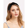 Amariver Black Headband Knotted Wide Headband for Women Top Knot