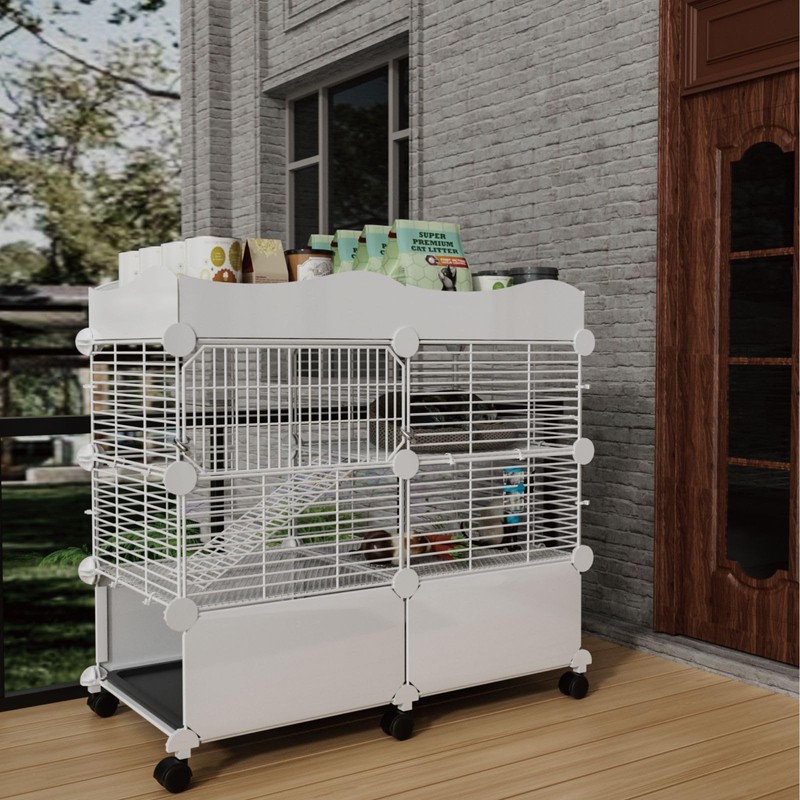 STILLCOVE Small Guinea Pig Cages Indoor, C&C Chinchilla Rat Cage