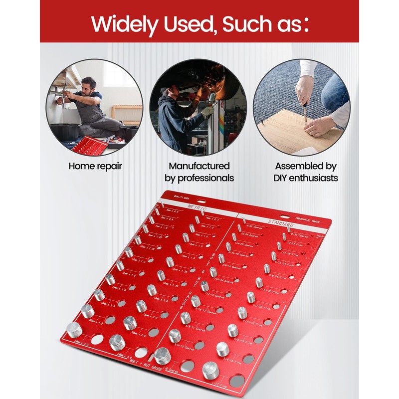 Upgraded Thread Checker 44 Nut and Bolt Thread Checker, with