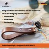 ELBERCRAFT® Leather Keyring Gift for Women or Men Vegetable Tanned