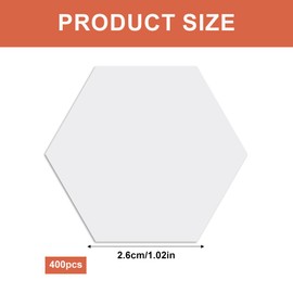 400 PCS Hexagon English Paper Piecing Quilting Templates, 26 mm Patchwork Template, Foundation Paper Pieces Patchwork Supplies for Quilting Sewing DIY Craft