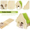 Wooden Hamster Platform and Dwarf Hamster House, Cute Syrian Tiny