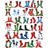 Panitay 30 Pairs Adults Christmas Socks Crew Colorful Fun Festive