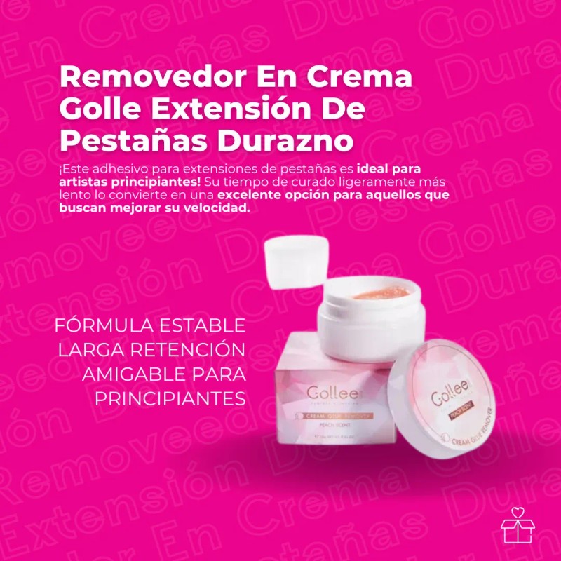 Removeedor En Crema Golle Extensión De Pestañas Durazno