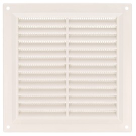 Amig - Square Plastic Ventilation Grille with Mosquito Net | Ventilation Grille for Air Outlets | Ideal for Kitchen and Bathroom Ceilings | Dimensions: 170 x 170 mm | Colour: White