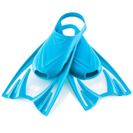 Aqua Speed Lightweight Training Fins for Children Boys I Short Flippers I Soft Training Swimming Fins I Blue Short Fins Sport I Snorkel Fins I Blue, Size 25-29 (S) I Frog