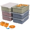 1/2 Cup Silicone Freezer Tray With Lid,Silicone Freezer Molds 6-Pack