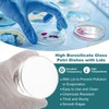 PATIKIL 60mm High Borosilicate Glass Petri Dishes with Lids, 4