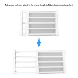 HERCHR Spannungsregal, Erweiterbar, Verstellbarer Regal-Organizer, Schrank-Organizer, Nagelfrei, Schrankteiler, Aufbewahrungsregal Für Kleiderschrank(30-40cm)