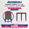 Randall Manufacturing 1/4" Plastic Sliding Door Track (Black, 4 FT
