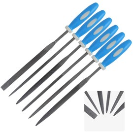 KALIM Mini Needle File Set, Hardened Alloy Strength Steel,Secure Grip, Includes Flat, Flat Warding, Square, Triangular, Round, and Half-Round File.