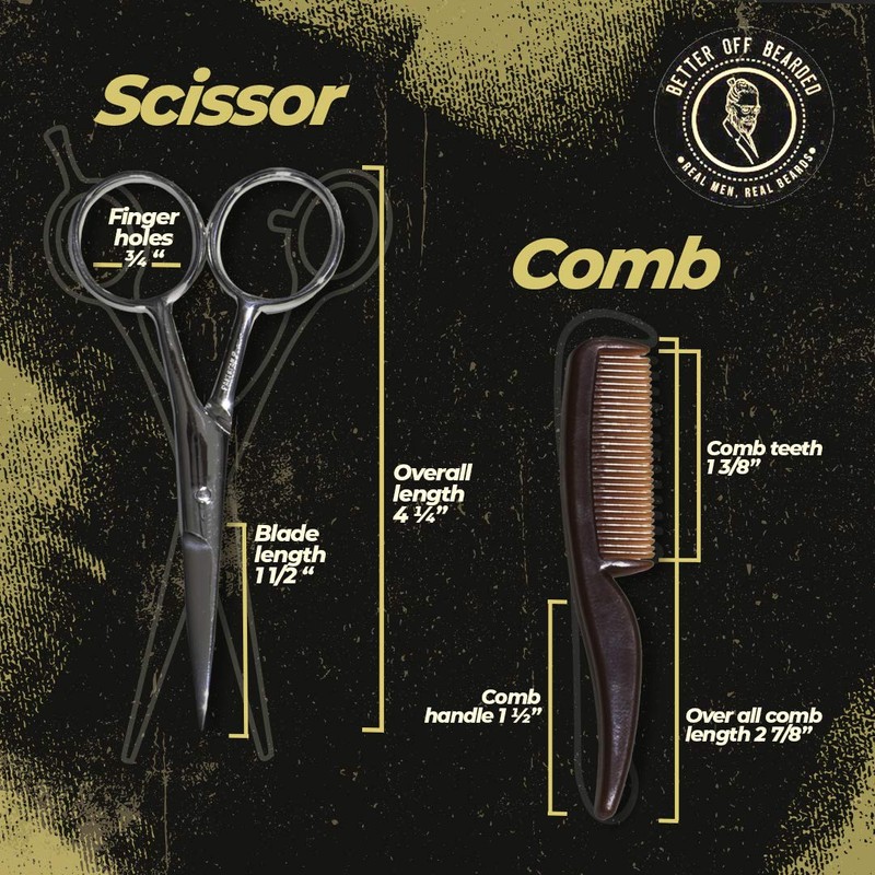 Mustache Grooming Kit - Mustache Scissors For Men For Precise