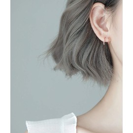 arete minimalistas de plata de ley 925 con pequeños ganchos para cartílago de la oreja, para mujeres y adolescentes