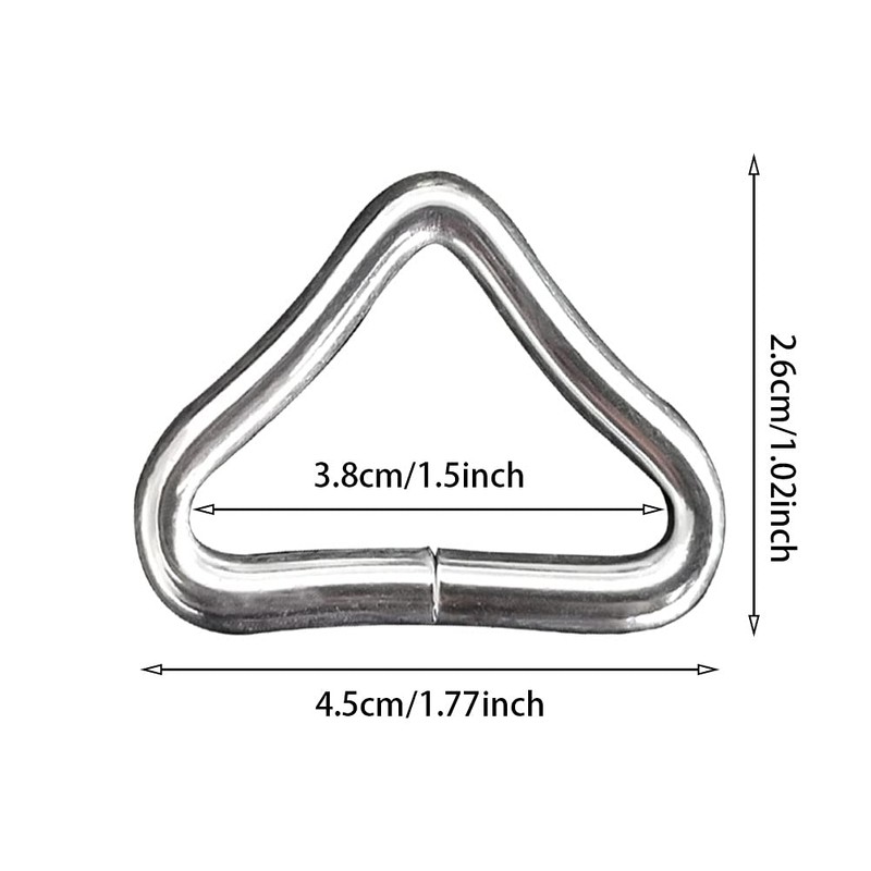 Trampoline Triangle Buckle, 10pcs Triangle Rings, High Strength Metal for
