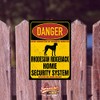 Rhodesian Ridgeback RR Sign Danger Security System Door Sign Dog