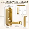 Folding Wall Hooks, 2 Pack Gold Heavy Duty Coat Hooks,