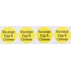 Sausage, Egg & Cheese Deli Labels 1 Inch Round Circle