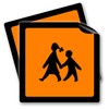 STROBO School Bus Magnetic Sign, 20 x 20 cm, Warning
