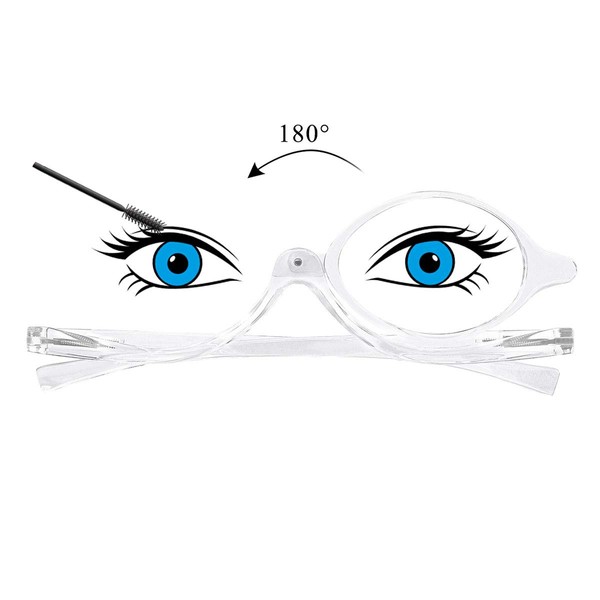 OCCI CHIARI Makeup Reading Glasses Women Magnifying Flip Lens Makeup
