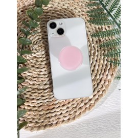 Solid Color Phone Grip Stand, Cute Resin Clear Cell Phone Holder,Handmade Collapsible Cell Phone Accessory, Phone Charms Holder Support with Transparent Base for Kindle