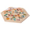 Hess 14929 Wooden Mosaic Tile Jungle Puzzle Baby Toy, Multi-Color