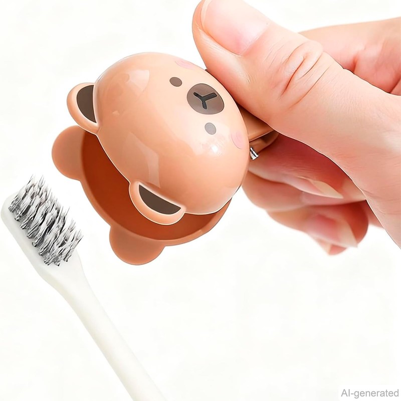 Charming Animal-Themed Toothbrush Covers - Set of 4 Portable Toothbrush