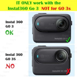 iDaPro [2+2 Pack] Lens Screen Protector for Insta360 GO 3 LCD Screen + Insta 360 Lens [Lens protector Not for Go 3s] Tempered Glass Bubble Free