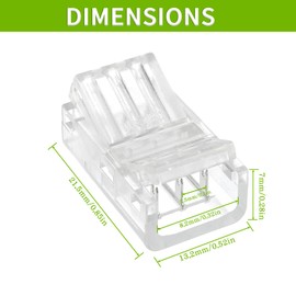 EPLZON 3 Pin 8 mm LED Strip Connector - Quick Connector RGB Lights Adapter for 5050 LED RGB Strip Light (20pcs)