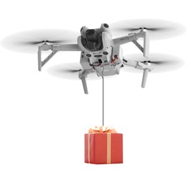 BRDRC Mini 4 Pro Payload Airdrop System,Transport Release with Landing Gear Wedding Ring Thrower Fishing Bait Clip Delivery for DJI Mavic Mini 4 Pro Accessories